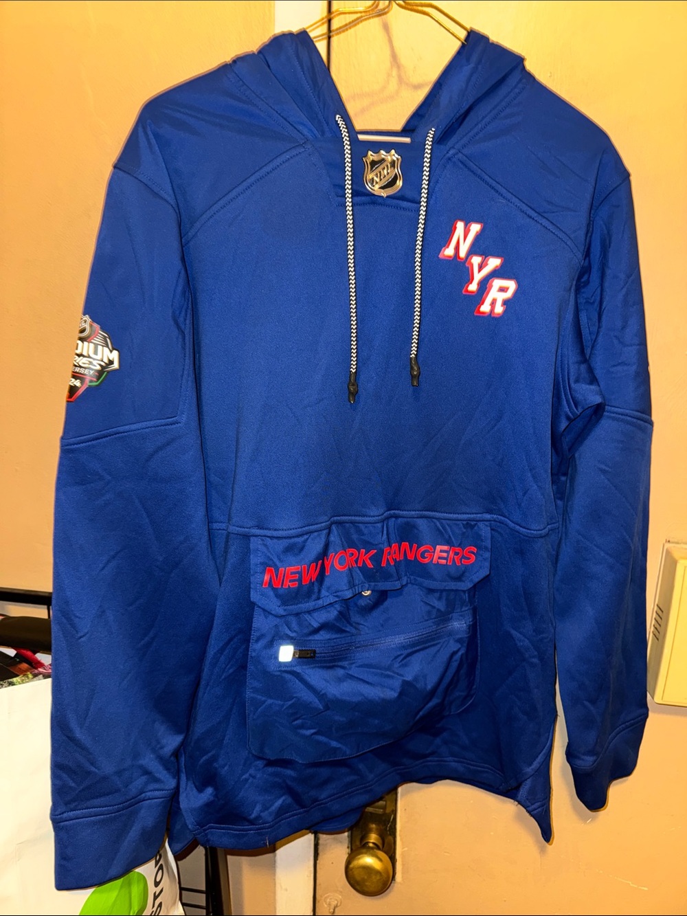 Fanatics New York Rangers Royal Blue Pullover Hoodie with NYR Chest Patch